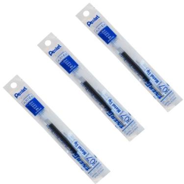 Imagem de Refil caneta energel lr7-c 0.7 azul kit com 3 cargas pentel