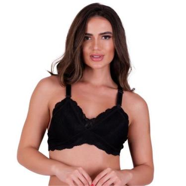 Imagem de Sutia Amamentacao Renda Sem Bojo com Clique para Amamentar - NAKA MODA