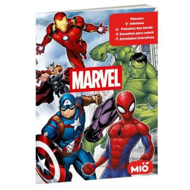 Imagem de Livro de Atividades Interativas Mió Marvel para Colorir com Máscara Ad
