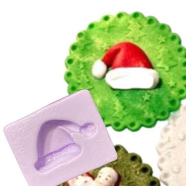 Imagem de Molde de silicone gorro papai noel confeitaria biscuit f881 - CM
