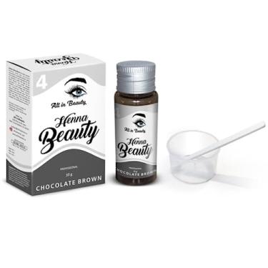 Imagem de Hena para colorir e tingir sobrancelhas, tudo em beleza, feito de ingredientes naturais e inofensivos, tinge suas sobrancelhas, de longa duração e à prova d'água (marrom chocolate)