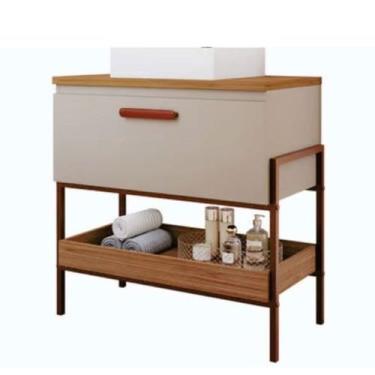 Imagem de Gabinete Armário para Banheiro com Cuba Portinari em Mdf 60cm Mgm, CAP