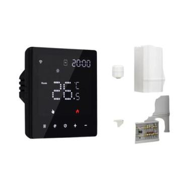 Imagem de Termostato Inteligente WiFi Controlador De Temperatura Programável Par
