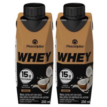 Imagem de Kit 2 Bebida Láctea Piracanjuba Whey Zero Lactose com 15g de Proteína 
