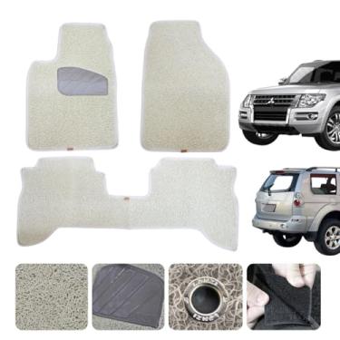 Imagem de Jogo de Tapete Automotivo Para Pajero Sport 2010 a 2018 Personalizado Proteção do Capacho e Assoalho 3 Peças Cor Bege