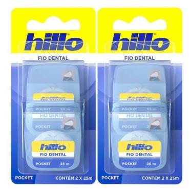 Imagem de Kit 2 Fio Dental Hillo Pockete com 2 Unidades de 25m cada