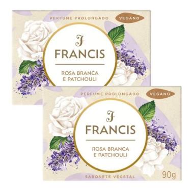 Imagem de Kit 2 Sabonete Francis Rosa Branca e Patchouli com 90g