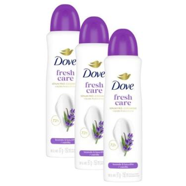 Imagem de Kit 3 Antitranspirante Aerosol Dove Fresh Care Lavanda e Baunilha 150m