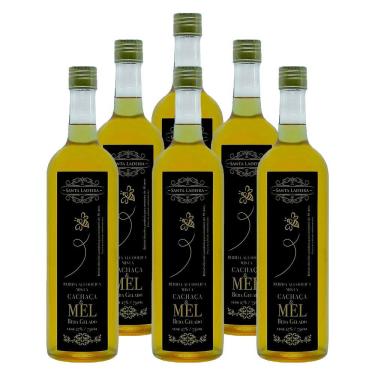 Imagem de Cachaça de néctar das flores Santa Ladeira Garrafa 750ml 6 Unidades