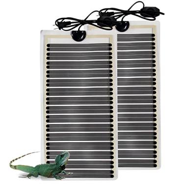 Imagem de Tapete de aquecimento de répteis com ajuste de temperatura, tapete térmico de 110 V 25 W para répteis, cobras, sapos, lagarto, tartaruga, planta, almofada de aquecimento não adesiva para répteis de