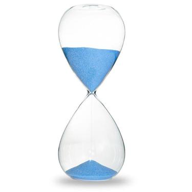 Imagem de Ampulheta Areia Azul Grande Decorativa Tempo 30min 20x8cm