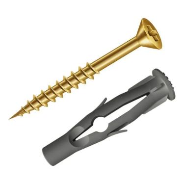 Imagem de 2X Bucha 8Mm Para Tijolo Bloco Parede Oca Com Parafuso 100 P