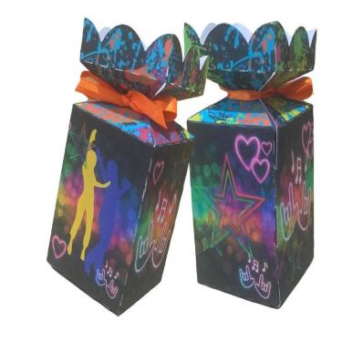 Imagem de 10 Caixinhas Neon Lembrancinha Festa - 10 Meia Bala