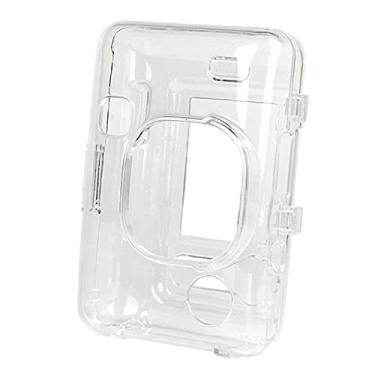 Imagem de Capa protetora, capa protetora de PVC rígido à arranhões, para câmera instantânea, design de botão oco, com alça de -íris removível, Mini Liplay