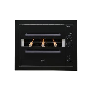 Imagem de Churrasqueira a Gás Embutir Fischer Ranch 3 Espetos Preta Bivolt 36170