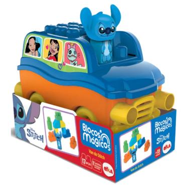 Imagem de Blocos de Montar Mágicos Van do Stitch Disney - Elka