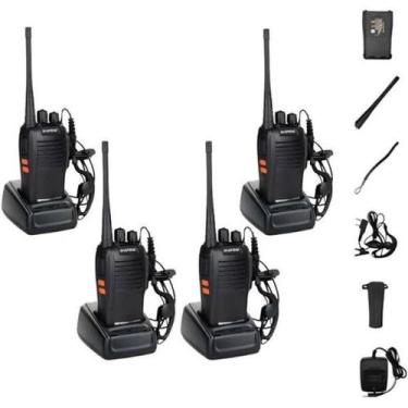 Imagem de Kit 4 Rádios Comunicador Walkie Talkie Baofeng Bf 777s Alcance 12km Co