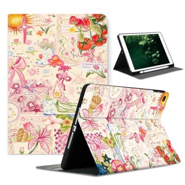 Imagem de Capa compatível com iPad Air de 13 polegadas (M3 2025/M2 2024)/12,9 polegadas (6ª/5ª/4ª/3ª/3ª 2022/2021/2020/2018) com suporte de lápis, capa de proteção automática para despertar/hibernar, colagem