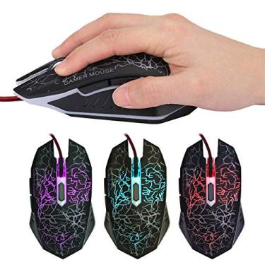 Imagem de XUXHOU Camundongos Coloridos do Jogo de Jogos Com Fio LED, Jogadores USB Ergonômicos para Computadores de Mesa, 6 Botões, 800-2000 Dpi, Abdom (A70)