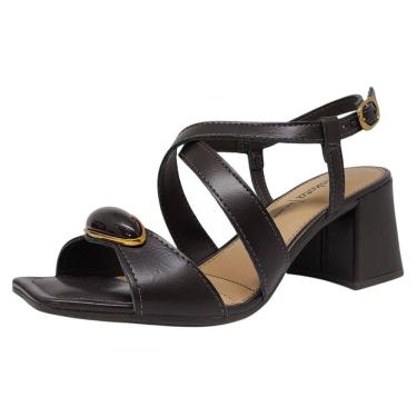 Imagem de Sandália Feminina Tira Ajustável Salto Médio Casual Dakota