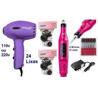 Imagem de Pedicuro Elétrico Compact Esfoliador para os Pés Lilás + 24 Lixas + Li