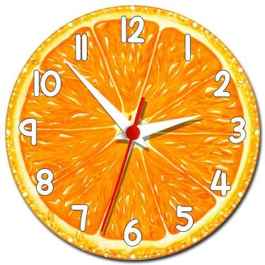 Imagem de Relógio de Parede Laranja Suco de Fruta Personalizado