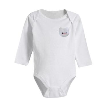 Imagem de Body Bordado Bebê Manga Longa 100% Algodão Macio e Delicado - Koala Ba