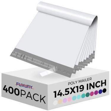 Imagem de Sacos de envio Fuxury Poly Mailers 14,5 x 19 cm 400 unidades brancas