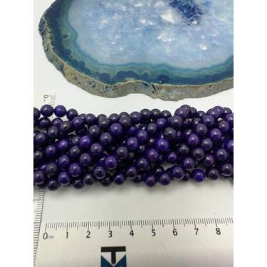 Imagem de Fio Pedra Natural Jade Roxa 6mm - Ideal para Semi-Joias - no-brand