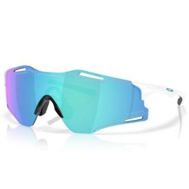 Imagem de Óculos de Sol Oakley Cybr Zero Polished White Prizm Sapphire-Masculino