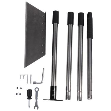 Imagem de Diydeg Pá de Limpeza de Jardim, Raspador de Piso Plano de Aço Multifuncional para Serviços Pesados, Pá para Área Externa, Raspador de Gelo com Cabo Ajustável para Capinar, Escavar