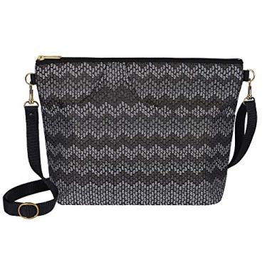 Imagem de Danny K. Bolsa feminina de ombro para tapeçaria, bolsa grande com zíper feita à mão nos EUA, Zig, Medium