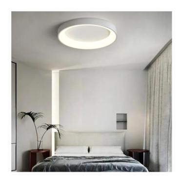 Imagem de Luminária de teto cinza branco preto para decoração de sala de estar, sala de jantar, cozinha moderna, quarto, lustres