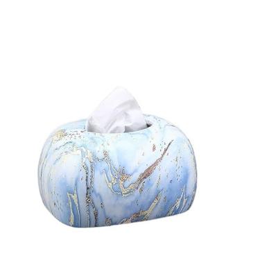 Imagem de Porta-lenços de papel para mesa de jantar, mesa de café, sala de estar, mesa de trabalho, caixa de guardanapo de cerâmica, porta-lenços