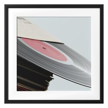 Imagem de eletecpro Moldura de disco de 38 x 38 cm com tapete de dupla face, moldura de vinil clássica feita de PVC e tela de acrílico transparente, capa de álbum único, capa de álbum de música LP para