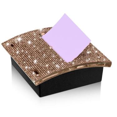 Imagem de Suporte de bloco de notas adesivo Eersida Rhinestone 10,5 x 10,3 x 3,7