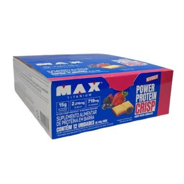 Imagem de Barra Proteína Power Protein Crisp Frutas Vermelhas 12 Unid - Max Tita