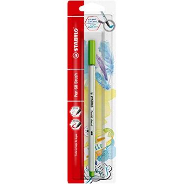 Imagem de Caneta Stabilo Pen 68 Brush, VD Claro, Blister c/1 unidade