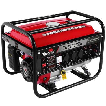 Imagem de GERADOR TOYAMA A GASOLINA TG3100CXR, MONOFASICO, 115/230V, 60HZ, 3,1KW, PARTIDA MANUAL