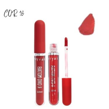 Imagem de Batom LÍquido Matte Ovo Alta Fixação Pigmentação Vivai 2,5ml (Cor18)