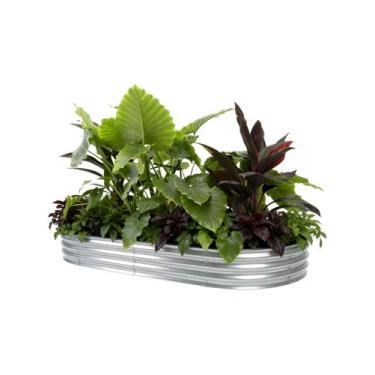 Imagem de Canteiro Metálico Elevado para Jardim Oval 240x120cm - Montar & Planta