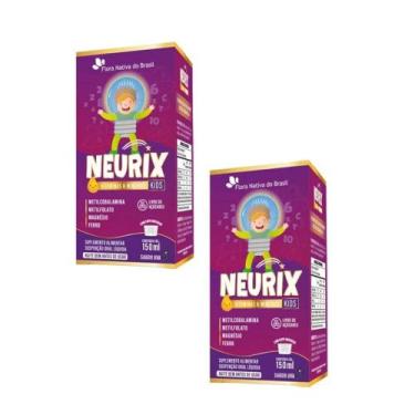 Imagem de Kit 2x Neurix Mg Ferro Metilfolato e B12 2x150ml Uva Flora - Flora Nat