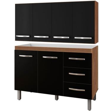 Imagem de Balcão para Pia 2 Portas e Armário Aéreo 4 Portas Porto