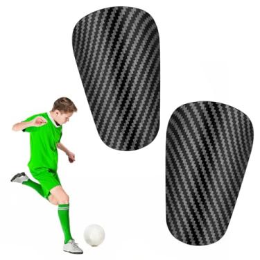 Imagem de Caneleiras de futebol, mini caneleiras protetoras de 10 x 6 cm (cinza escuro)