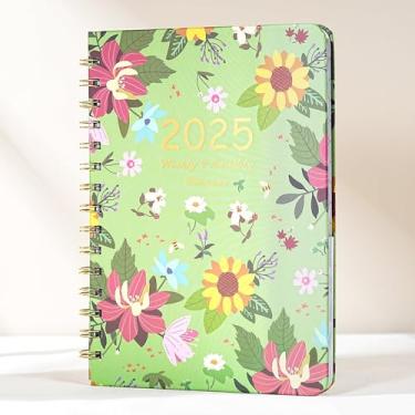 Imagem de Caderno de flores A5 (14,2 cm x 21 cm), diário floral, 70 folhas de papel, capa dura para escrever, caderno de esboço, presente, decoração (azul)