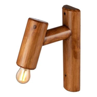 Imagem de Kit 5 Luminárias De Madeira Rústica Marrom 110V/220V  Bivolt