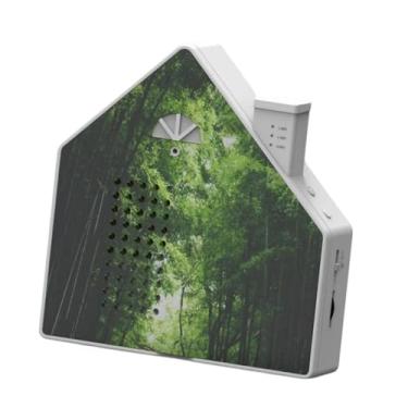 Imagem de harayaa Caixa de som para pássaros cantando, 8 músicas relaxantes e relaxantes, caixa de som decorativa para casa, viagem, quarto, banheiro e cozinha, Formato Da Casa