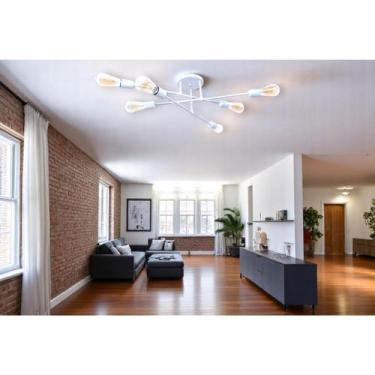 Imagem de Luminária de Teto Aranha Plafon Lustre Sputnik 6 Braços Dubai Industri