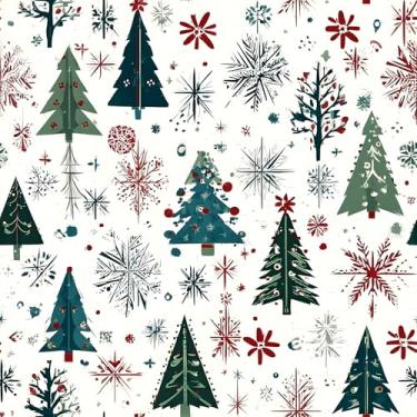 Imagem de GloryTik Papel de parede de contato de Natal, papel de parede removível autoadesivo, papel de parede espesso para paredes de quarto, sala de estar, janela, lareira e decoração interna (44 x 499 cm)