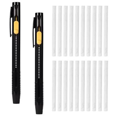 Imagem de 2 Peças Canetas de Marcação para Tecido Apagáveis Por Calor com 20 Refis Reposição, Laváveis Canetas de Tecido Marcador Costura para Quilting Bordado e Artesanato Faça Você Mesmo